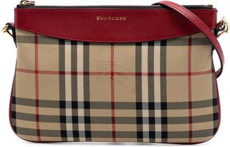 Burberry Pre-owned Burberry Haymarket Check Canvas Peyton Crossbody Ladies YM3N05GJ5ROYV0LL