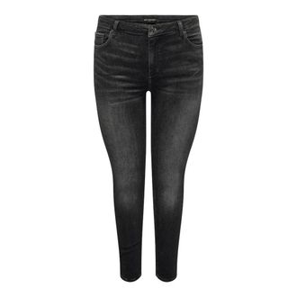 Only Carmakoma Only Carmakoma, Jeans, Dames, Zwart, 7XL L30, Denim, Skinny Zwarte Denim Jeans