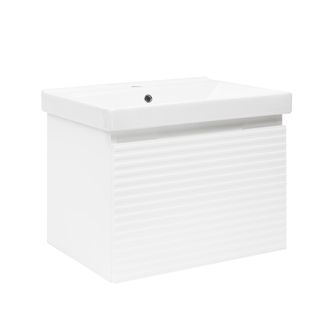Puma Naturel - Mueble De Ba&ntilde;o Con Lavabo Savona 58x43x44,8 Cm, Blanco Brillante (savona60biu1)