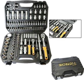 Trade Shop Trade Shop - Valigia Set Chiavi A Bussola 110 Pz 1/2 1/4 Chiavi A Cricchetto Reversibili