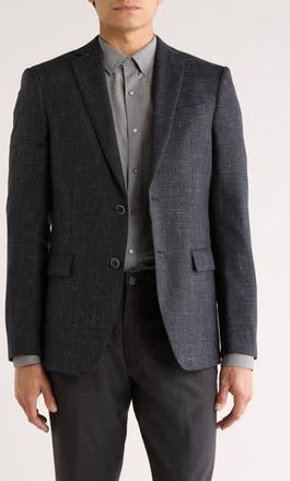 John Varvatos Bedford Wool Blend Blazer in Black at Nordstrom Rack, Size 44 Regular