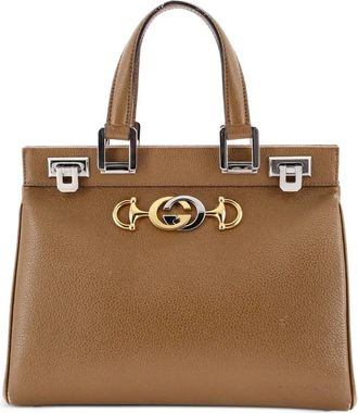 Gucci Zumi Top Handle Bag Leather Small satchel - Marrone