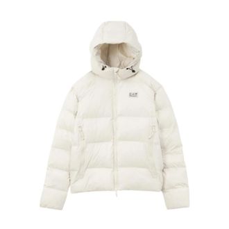 Emporio Armani Winter Jackets, male, White, L, Bomber Jacket