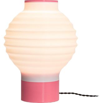 Jonathan Y Designs Asian Lantern 15 Vintage Traditional Plant-Based PLA 3D Printed Dimmable LED Table Lamp in White/hot Pink at Nordstrom