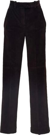 Circolo 1901 Pantalone in velluto liscio - female - Circolo 1901 - Straight Trousers - Brown - 2XS - Trousers