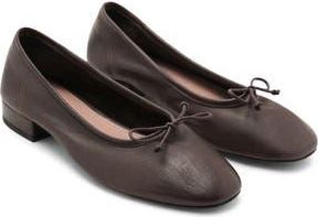 Mango Baila Ballet Flat in Chocolate at Nordstrom Rack, Size 6Us / 36Eu