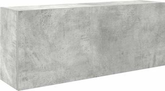 vidaXL Mueble pared baño madera ingeniería gris hormigón 100x25x40 cm Vidaxl