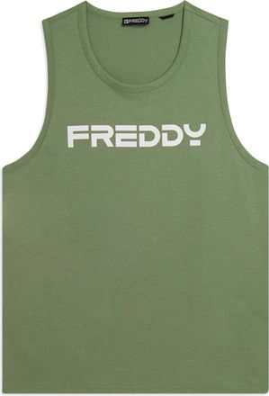 Freddy Canotta in cotone con retro vogatore e logo FREDDY