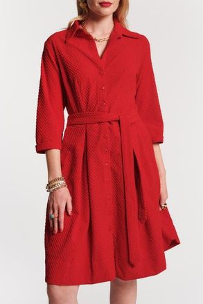 Frances Valentine Bellini Dress Waffle Weave in Red at Nordstrom, Size X-Large