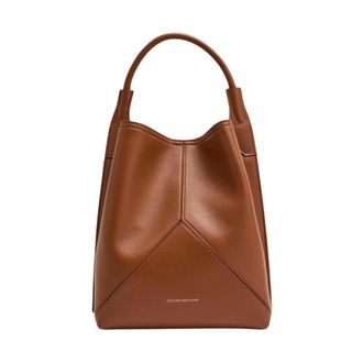 Victoria Beckham Tassen, Dames, Bruin, ONE Size, Leer, Victoria Bucket