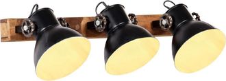 vidaXL L&aacute;mpara De Pared Industrial Negra 65x25 Cm E27 Vidaxl