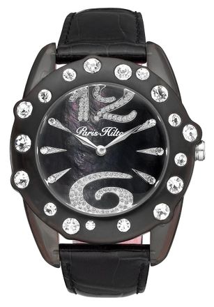 Paris Hilton Womens Ice-Glam Black Watch - One Size