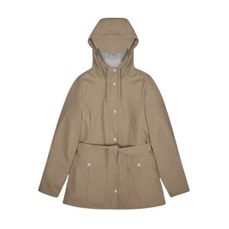 Rains Curve Jacket - female - Rains - Rain Jackets - Beige - XS - Jackets