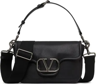Valentino Garavani Black V logo Crossbody Bag