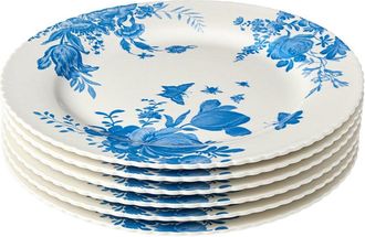 Certified International Gabrielle Blue Set Of 6 Dinner Plates