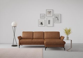 Sit&more Ecksofa »Fashion L-Form« wahlweise mit Kopfteilverstellung und Vorziehsitz, motorisch