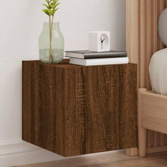 vidaXL Vidaxl - tv Wall Cabinets with led Lights 2 pcs Brown Oak 30.5x35x30 cm