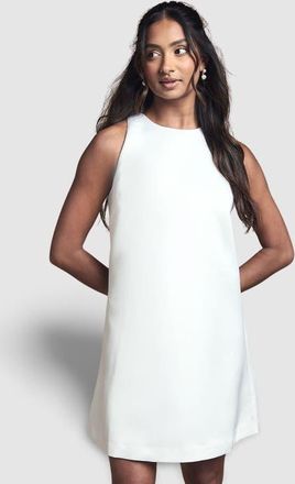 Coast Structured Satin Bridal Mini Dress in Ivory at Nordstrom, Size 12