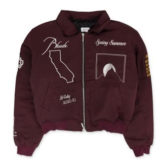 Rhude MAROON SIGNAL BOMBER