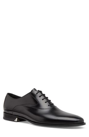 Fendi Calfskin Leather Oxford in Nero at Nordstrom, Size 12Us