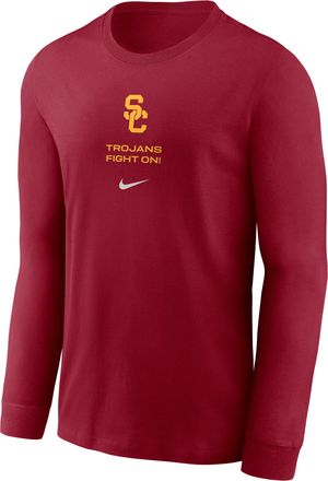 Nike USC Sideline Nike Mens Dri-FIT College Long-Sleeve T-Shirt in Red | 02EW69WSCJ-LDX