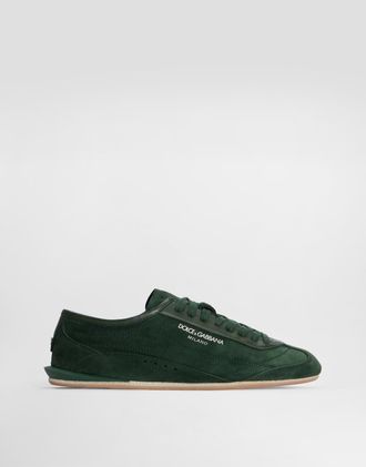 Dolce & Gabbana Suede Lipari - Man Sneakers Green 42.5