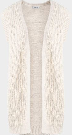 Akris Summer Tweed Knit Open Long Vest