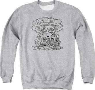 Gildan Sesame Street Simple Street Adult Crewneck Sweatshirt