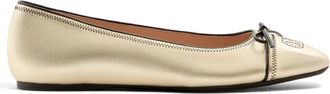 Valentino Garavani Golden Logo Ballet Flats