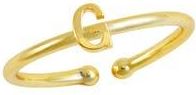 Savvy Cie Jewels 18K Yellow Gold Plated Initial Ring in Gold G at Nordstrom Rack