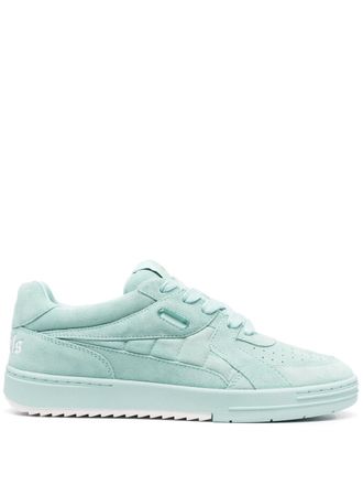 Palm Angels logo-print lace-up sneakers - men - Polyester/Calf Leather/Calf Suede/Rubber - 40.5 - Blue