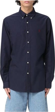 Polo Ralph Lauren Casual Shirts, male, Blue, Size: 2XL Classic Black Oxford Shirt