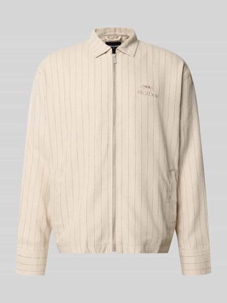 Pegador Overshirt aus Viskose-Mix mit Logo-Stitching Modell Sistelo in Offwhite, Gr&ouml;&szlig;e XXL