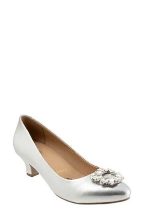 Trotters Kate Kitten Heel Pump in Silver at Nordstrom, Size 10.5