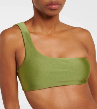 JADE Swim Apex One Shoulder Top In Green