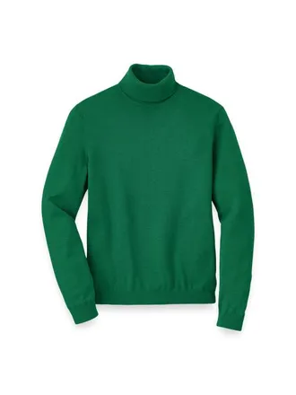 Paul Fredrick Supima Cotton Turtleneck in Green at Nordstrom, Size Xx-Large