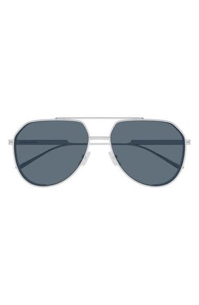 Bottega Veneta 60mm Pilot Sunglasses in Silver at Nordstrom