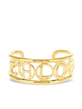 Chlo&eacute; Script gold-tone bangle - women - Brass - One Size