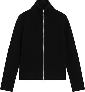 Maison Margiela Camionneur Zipped Cardigan - Dames - Vesten - Zwart - S - Katoen - Truien & Vesten