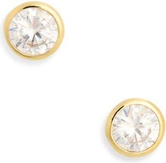 Nordstrom Rack Round Cubic Zirconia Stud Earrings in Clear- Gold at Nordstrom Rack