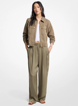 Michael Kors Drapey Satin Wide Leg Pants