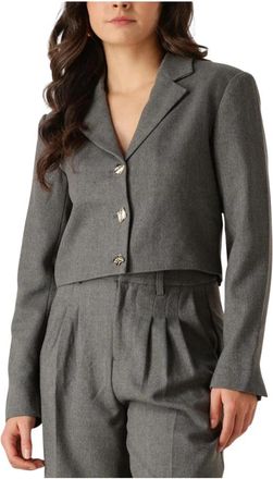 Notre-V Grijze Blazer Na-Elai - Dames - Blazers - Grijs - 2XL - Jassen
