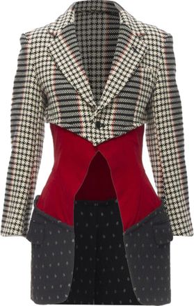 Comme Des Gar&ccedil;ons Comme des Garcons tweed velvet jacquard blazer