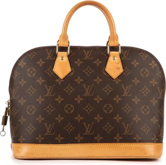 Louis Vuitton Womens Alma PM Handbag - Brown Canvas - One Size