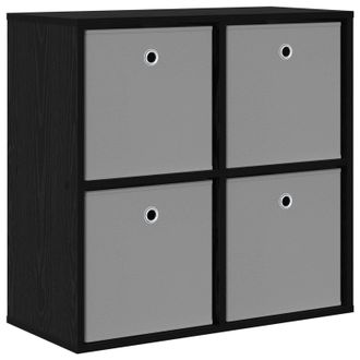 vidaXL Aparador Con Caj&oacute;n Roble Negro 68,5 X 32 X 67 Cm Vidaxl