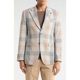 T.R. Premium Slim Fit Two Button Blazer in Beige at Nordstrom Rack, Size Xx-Large
