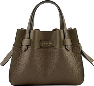 Pourchet Blossom Nano - Dames - Handtassen - Beige - ONE Size - Leer - Tassen