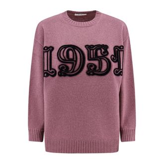 Max Mara Round-neck Truien - Dames - Ronde hals truien - Paars - XS - Truien & Vesten