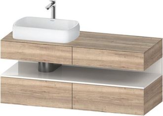Duravit Duravit - Qatego Consola Mueble Bajo Lavabo, 2 Cajones, 2 Cajones