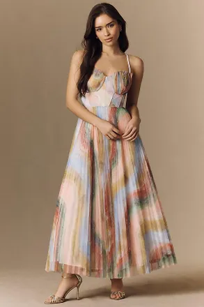 Hutch Shell Bustier Tulle Midi Dress